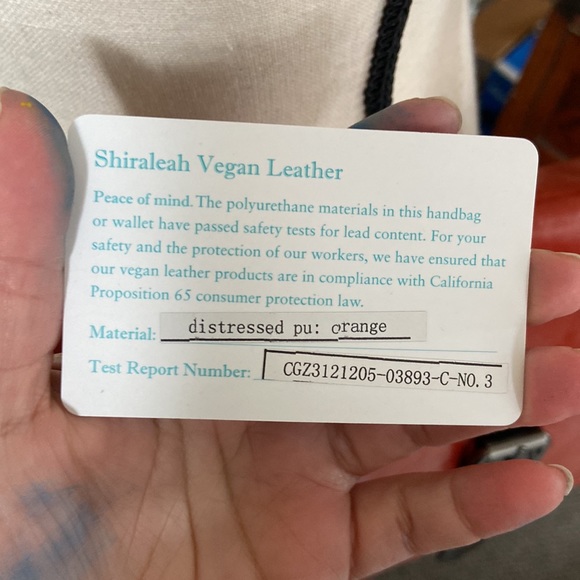 Vintage style orange vegan leather purse sale - Picture 9 of 9